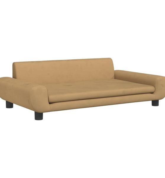 Kindersofa Braun 100x54x33 cm Samt