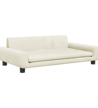 Kindersofa Creme 100x54x33 cm Samt