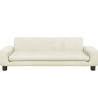 Kindersofa Creme 100x54x33 cm Samt