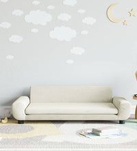 Kindersofa Creme 100x54x33 cm Samt