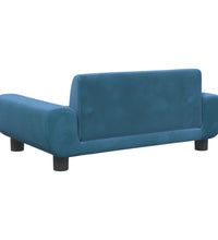 Kindersofa Blau 70x45x33 cm Samt