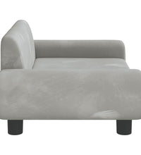 Kindersofa Hellgrau 70x45x33 cm Samt