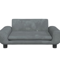 Kindersofa Dunkelgrau 70x45x33 cm Samt