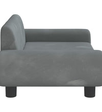 Kindersofa Dunkelgrau 70x45x33 cm Samt