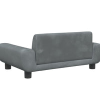 Kindersofa Dunkelgrau 70x45x33 cm Samt