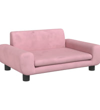 Kindersofa Rosa 70x45x33 cm Samt