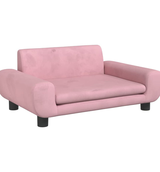 Kindersofa Rosa 70x45x33 cm Samt