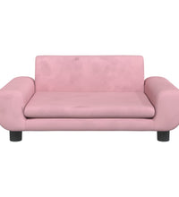 Kindersofa Rosa 70x45x33 cm Samt