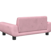 Kindersofa Rosa 70x45x33 cm Samt