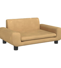 Kindersofa Braun 70x45x33 cm Samt