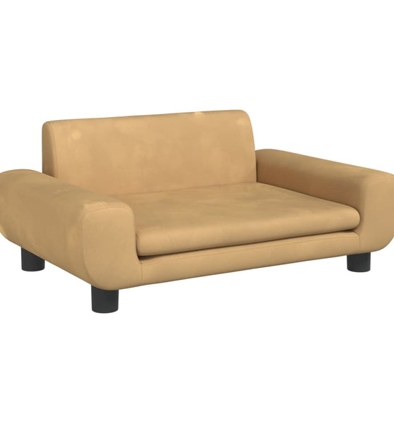 Kindersofa Braun 70x45x33 cm Samt