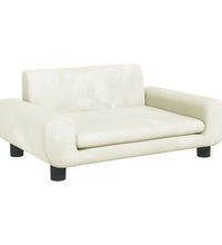 Kindersofa Creme 70x45x33 cm Samt