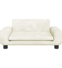 Kindersofa Creme 70x45x33 cm Samt