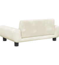 Kindersofa Creme 70x45x33 cm Samt