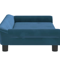 Kindersofa Blau 100x50x26 cm Samt