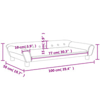 Kindersofa Blau 100x50x26 cm Samt