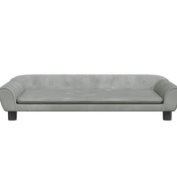 Kindersofa Hellgrau 100x50x26 cm Samt