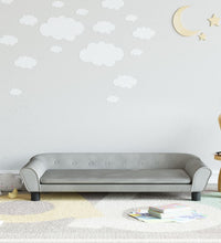 Kindersofa Hellgrau 100x50x26 cm Samt