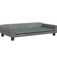 Kindersofa Dunkelgrau 100x50x26 cm Samt