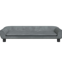 Kindersofa Dunkelgrau 100x50x26 cm Samt