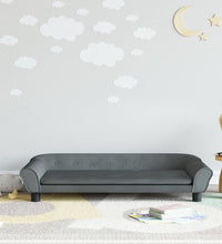 Kindersofa Dunkelgrau 100x50x26 cm Samt