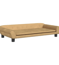 Kindersofa Braun 100x50x26 cm Samt