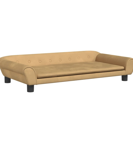 Kindersofa Braun 100x50x26 cm Samt