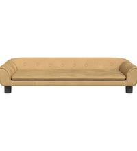 Kindersofa Braun 100x50x26 cm Samt