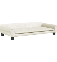 Kindersofa Creme 100x50x26 cm Samt