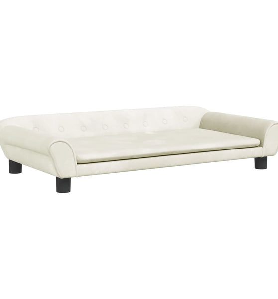 Kindersofa Creme 100x50x26 cm Samt