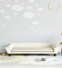 Kindersofa Creme 100x50x26 cm Samt