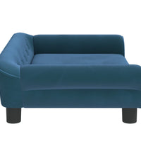 Kindersofa Blau 70x45x26 cm Samt