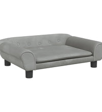 Kindersofa Hellgrau 70x45x26 cm Samt