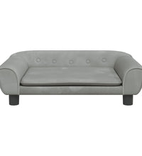 Kindersofa Hellgrau 70x45x26 cm Samt