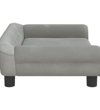 Kindersofa Hellgrau 70x45x26 cm Samt