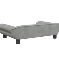 Kindersofa Hellgrau 70x45x26 cm Samt