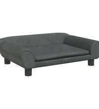 Kindersofa Dunkelgrau 70x45x26 cm Samt