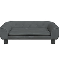 Kindersofa Dunkelgrau 70x45x26 cm Samt