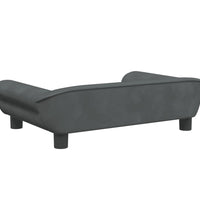 Kindersofa Dunkelgrau 70x45x26 cm Samt