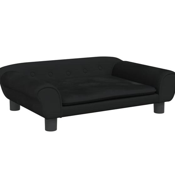 Kindersofa Schwarz 70x45x26 cm Samt