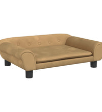 Kindersofa Braun 70x45x26 cm Samt