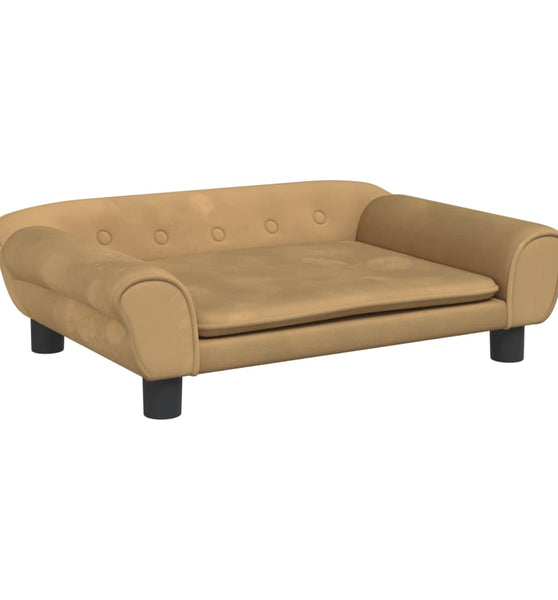 Kindersofa Braun 70x45x26 cm Samt