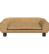 Kindersofa Braun 70x45x26 cm Samt