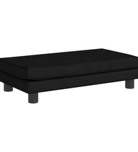 Kindersofa mit Hocker Schwarz 100x50x30 cm Samt