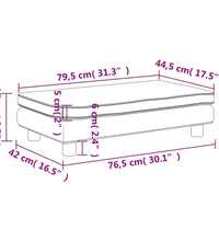 Kindersofa mit Hocker Schwarz 100x50x30 cm Samt