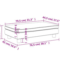 Kindersofa mit Hocker Creme 100x50x30 cm Kunstleder