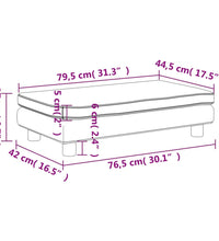 Kindersofa mit Hocker Grau 100x50x30 cm Kunstleder