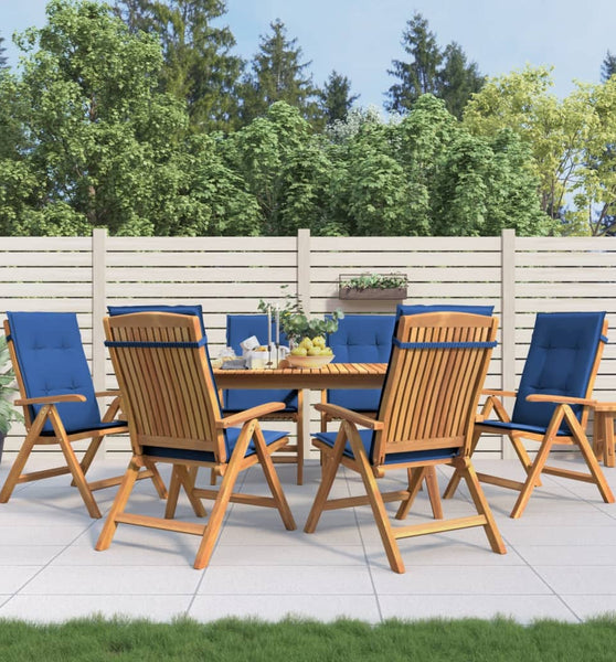 Gartenstühle mit Kissen 6 Stk. Massivholz Teak