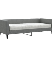 Tagesbett mit Matratze Dunkelgrau 80x200 cm Stoff