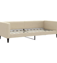 Tagesbett mit Matratze Creme 80x200 cm Stoff